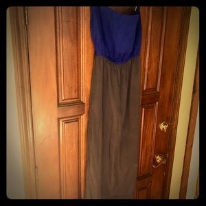 Forever 21 blue/gray maxi, Sz M